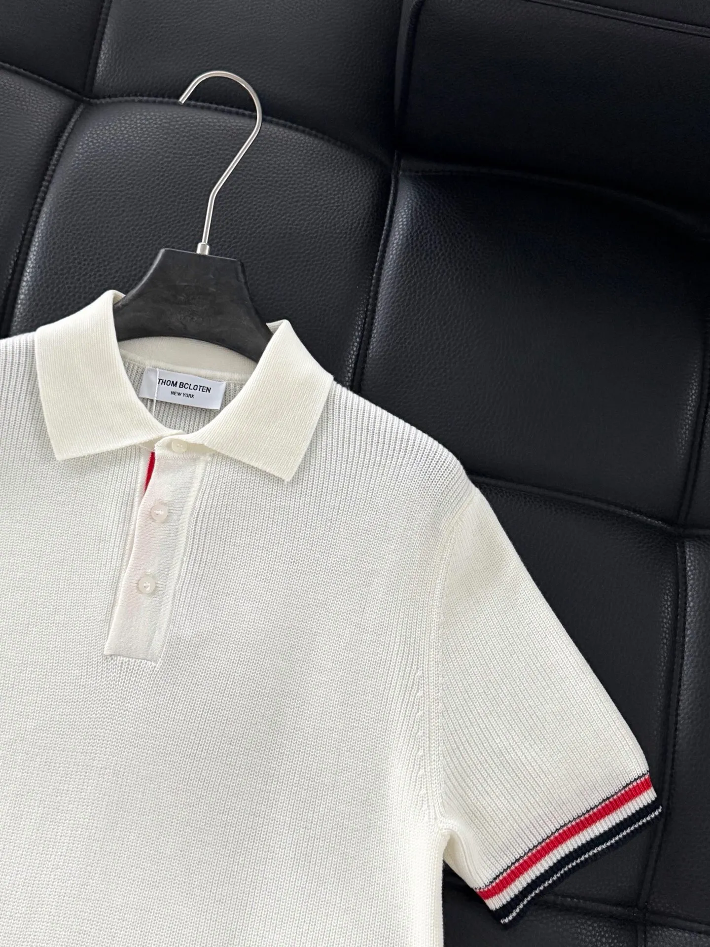 Knitted Mulberry Silk Sheep Wool Old Money Style Short Sleeve Sizes:m 3x Color: Blue White Gray Style Number: 0005
